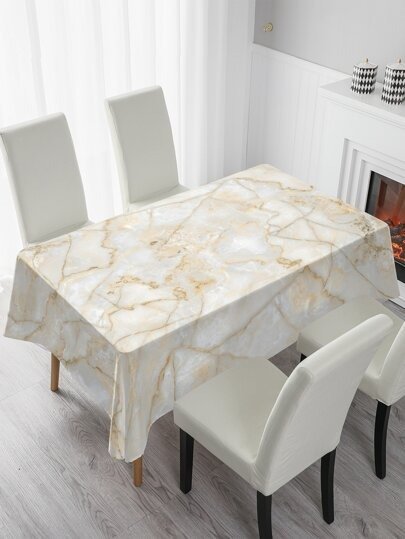 1pc Marble Pattern Tablecloth