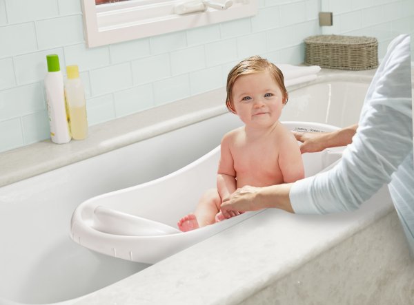 Sure Comfort Newborn to Toddler Baby Bath Tub, Infant Bath Tub, White