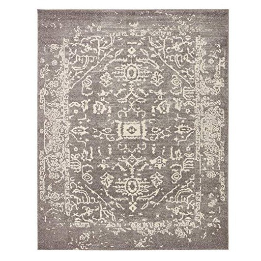 Rivet Charcoal Distressed Medallion Area Rug, 4 x 6 Foot