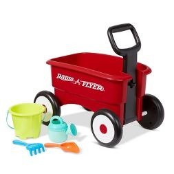 My 1st 2 in 1 Wagon with Garden Tools &#8211; Red