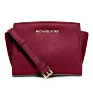 MICHAEL Michael Kors  Selma Mini Saffiano Messenger Bag, Raspberry @ Neiman Marcus