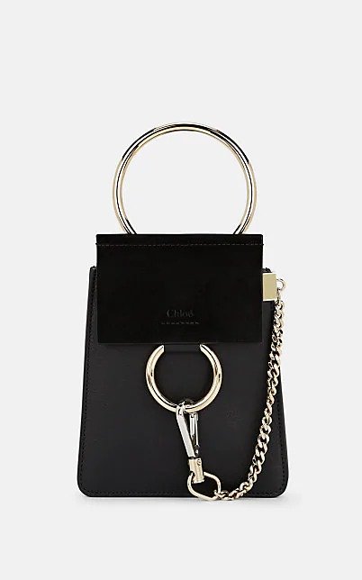 Faye Mini Leather & Suede Bag