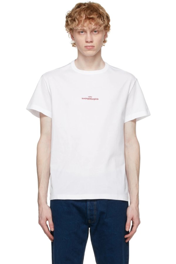 White Distorted Logo T-Shirt
