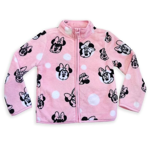 Minnie Mouse Pink Zip Fleece Jacket for Kids | shopDisney