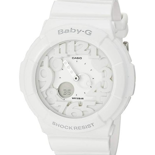 Women's Baby-G BGA131-7B White Plastic Analog Quartz Watch