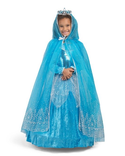 儿童公主带披风装扮服