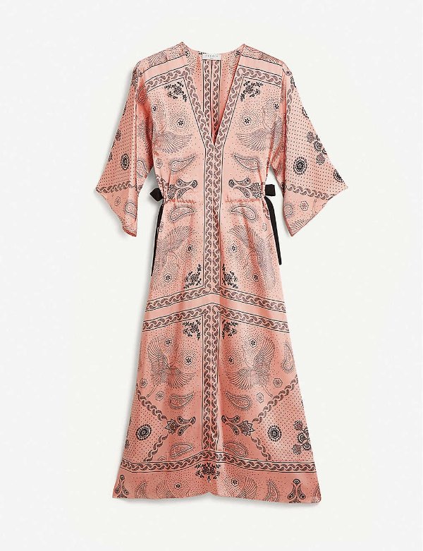 Galy graphic-print woven maxi dress