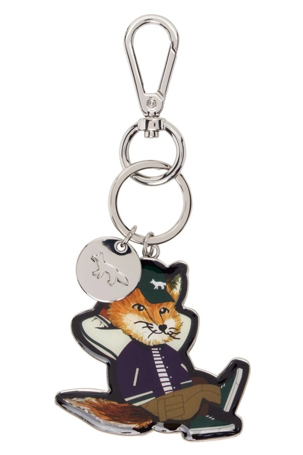 Silver Dressed Fox Keychain