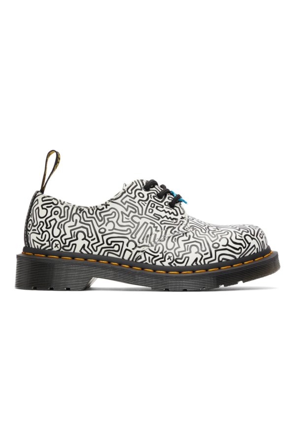 White Keith Haring Edition 1461 Derbys