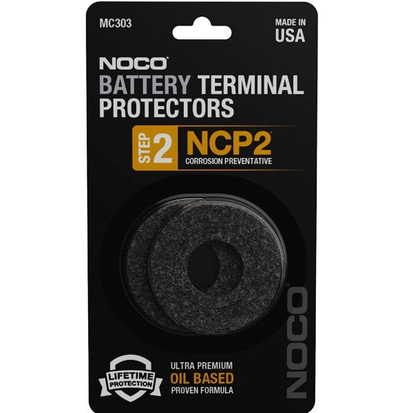 NOCO NCP2 MC303 Oil-Based Battery Terminal Protectors, Anti-Corrosion Washers, and Battery Corrosion Pads (Pack of 2)