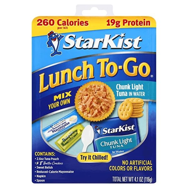 StarKist Lunch To-Go Chunk Light Mix Your Own Tuna Salad, 4.41 Oz, Pack of 6