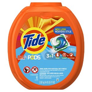 Tide PODS Ocean Mist Scent HE Turbo Laundry Detergent Pacs, 81 count