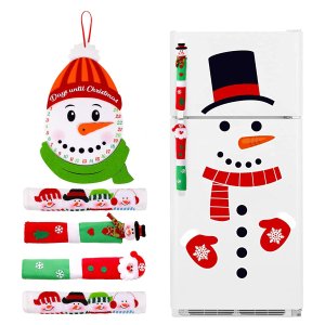 jollylife 圣诞雪人主题厨房装饰4件套