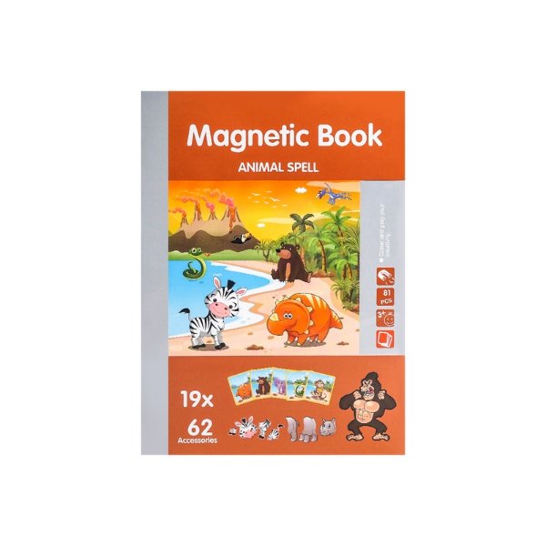 儿童益智玩具吸铁石拼图书 动物世界 共81片 | 亚米