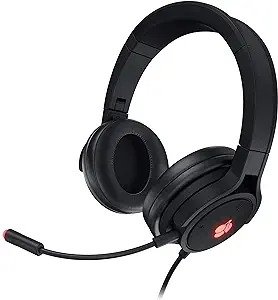 HC 2.2 Wired Headset for Gaming & Multimedia USB 7.1 Surround Sound Detachable Microphone Black 7 Foot Long Cord.