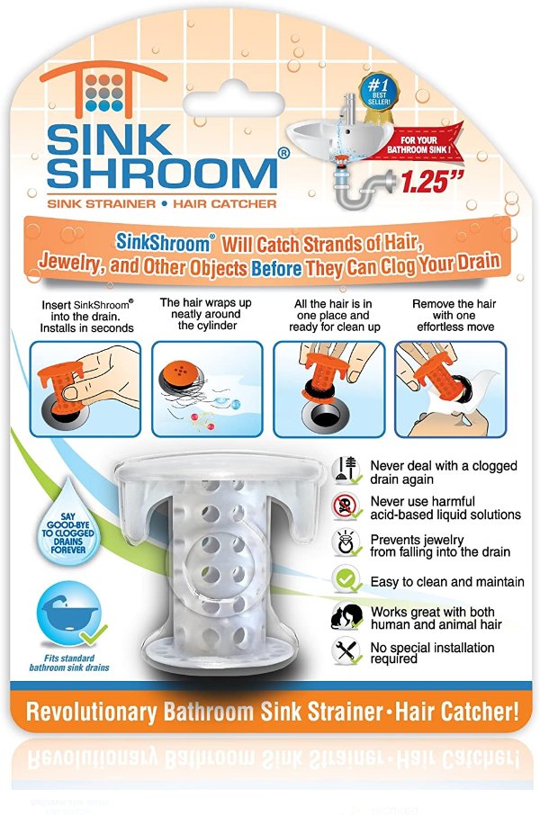 SinkShroom 洗手台专用神奇毛发阻挡器
