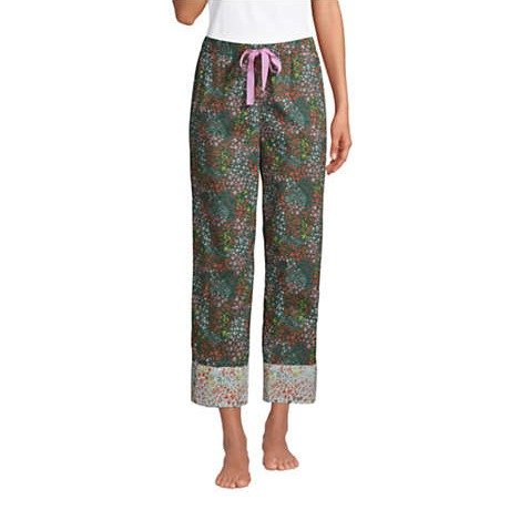 Women's Cotton Poplin Pajama Crop Pants