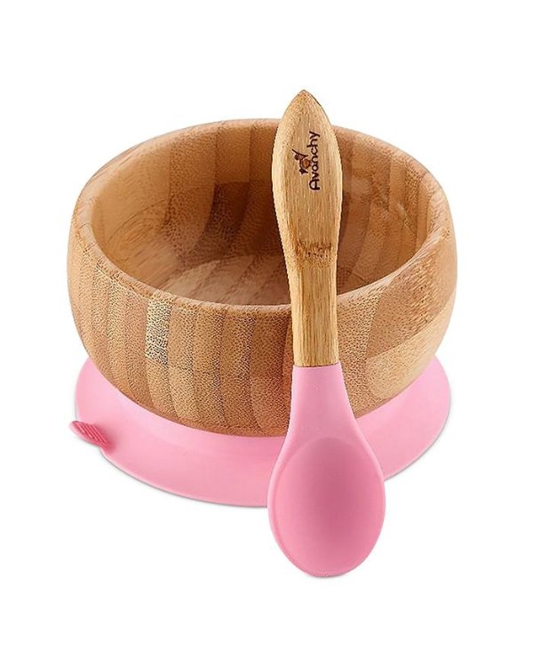 Bamboo Suction Baby Bowl and Spoon - Ages 4 months+