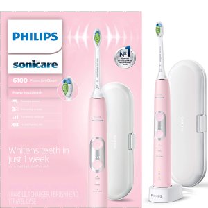 Philips Sonicare HX6876/21 ProtectiveClean 6100 Rechargeable Electric Toothbrush, Pink