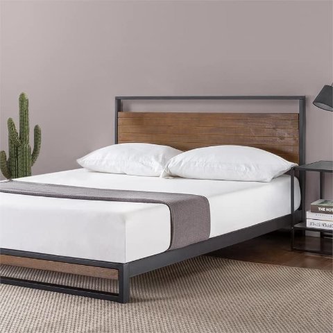 ZINUS Suzanne 37 Inch Bamboo and Metal Platform Bed Frame