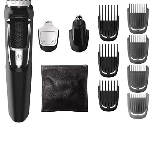 Norelco Multi Groomer MG3750/50 - 13 piece, beard, face, nose, and ear hair trimmer and clipper, FFP
