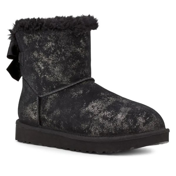Mini Bailey Bow Glimmer Faux Fur Lined Boot