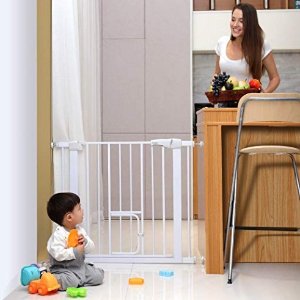 Auto Close Safety Baby Gate, Durable Dog Gate with Door