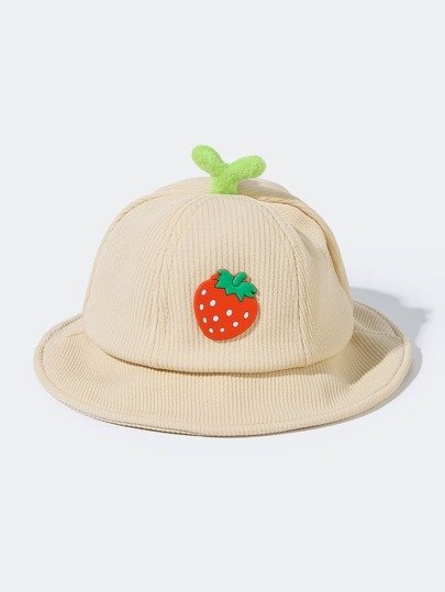 小女孩草莓渔夫帽