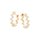 14K Yellow Gold & 0.16 TCW Diamond Zigzag Huggie Earrings