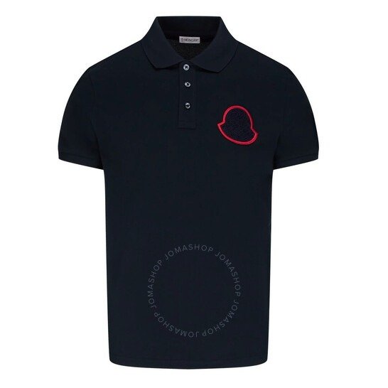 Men's Embroidered Logo Polo Shirt in Dark Blue