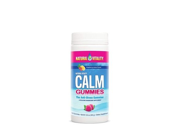 Vitality Calm, Magnesium Citrate Supplement, Stress Relief Gummies, Supports a Healthy Response to Stress, Gluten Free, Vegan, Raspberry Lemon, 120 Gummies