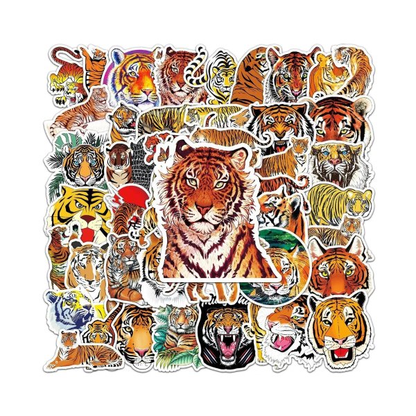 50pcs Tiger Print Sticker