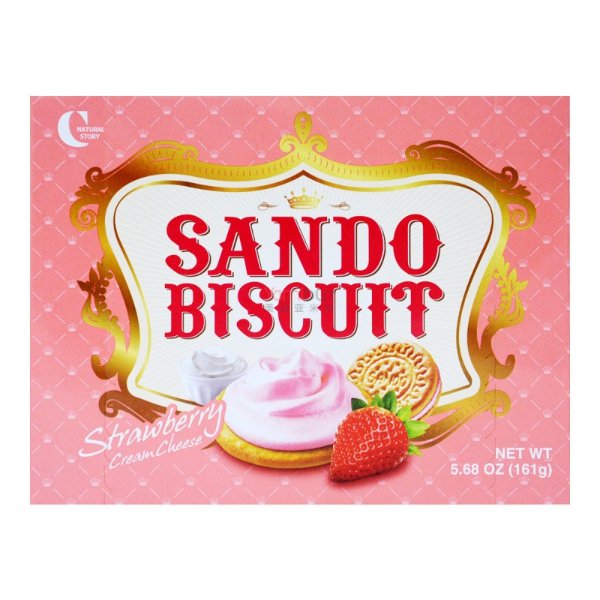 CROWN Sando Biscuit Strawberry Flavor 161g