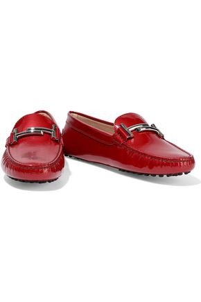 Embellished patent-leather loafers