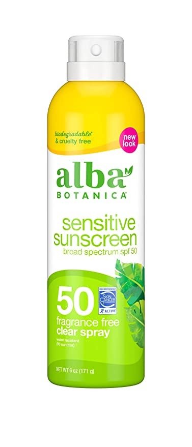 Sensitive Sunscreen Spray, SPF 50, Fragrance Free, 6 Oz
