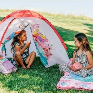 Disney Princess儿童露营帐篷+睡袋+背包+手电筒四件套