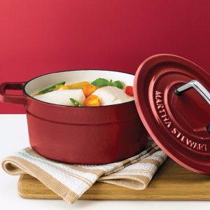 Martha Stewart Collection Collector's Enameled Cast Iron 6 Qt. Round Dutch Oven