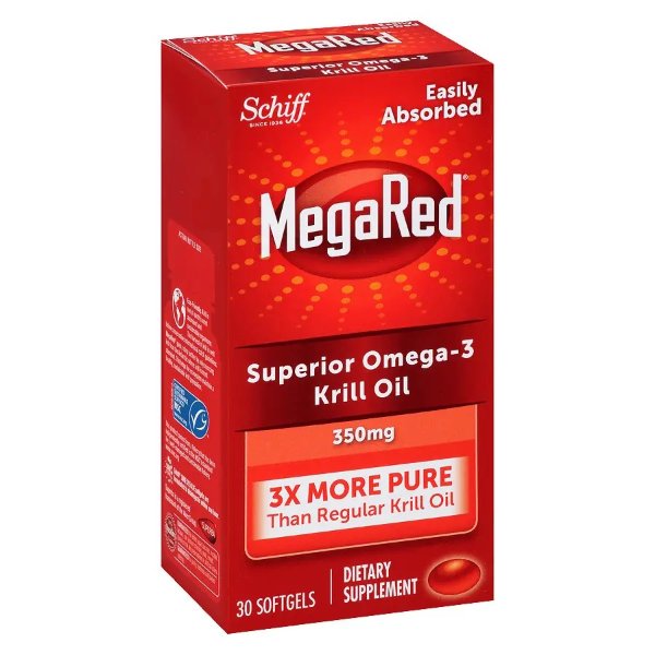 MegaRed Omega 3 磷虾油胶囊 30粒 350mg