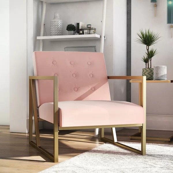 25.5'' 粉色扶手椅