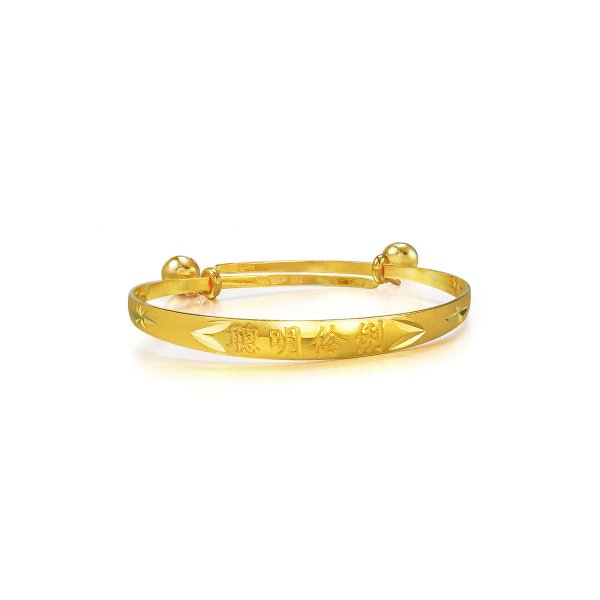 Chinese Gifting Collection 'New Born' 999.9 Gold Baby Bangle | Chow Sang Sang Jewellery eShop