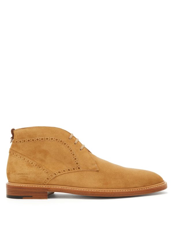 Barry perforated suede chukka boots
