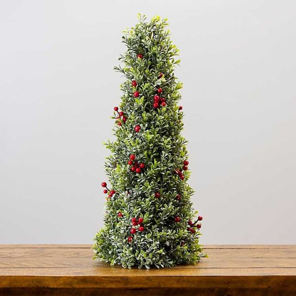 20% OFF* Frosted Berry Boxwood Cone Christmas Tree