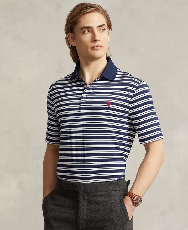 Men's Classic Fit-Performance Jersey Polo Shirt