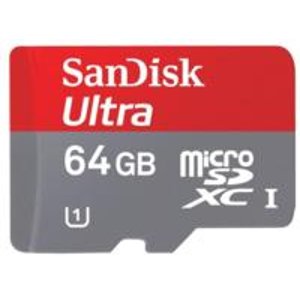 SanDisk Ultra 64 GB Micro SDXC Class 10 UHS-1 Memory Card 30MB/s with Adapter 