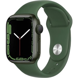 AppleWatch Series 7 GPS, 41mm Green Aluminum Case with Clover Sport Band - Regular