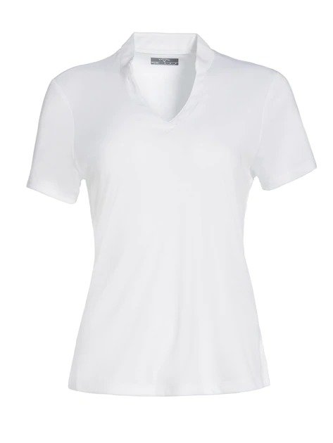 Womens Solid V-Neck Tee
