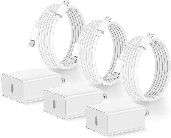 TIMTIAIA iPhone 20W + 6FT Cable 3-Pack