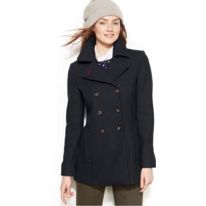 Tommy Hilfiger Women's Double-Breasted Classic Peacoat @ Amazon