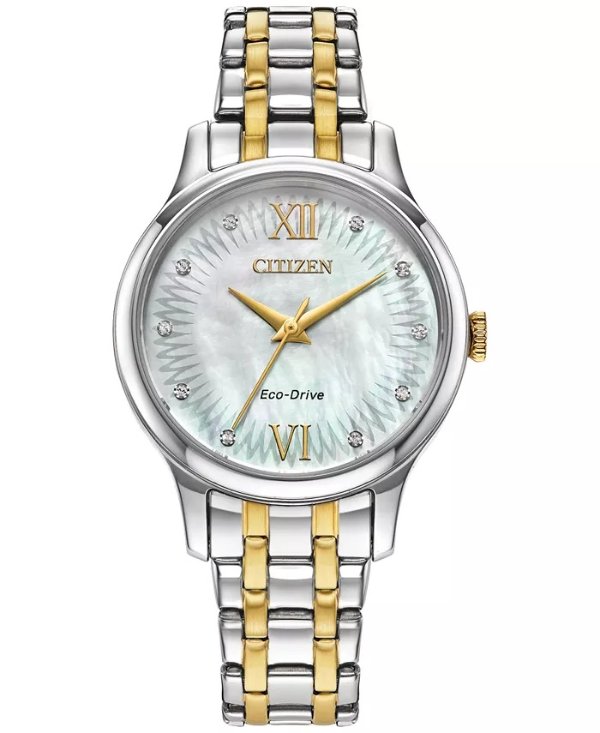 Eco-Drive Women's Classic Two-Tone Stainless Steel Bracelet Watch 31mm