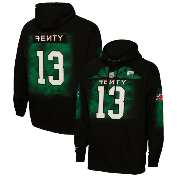 Unisex FENTY for Mitchell & Ness Black Super Bowl LVII Jersey Pullover Hoodie